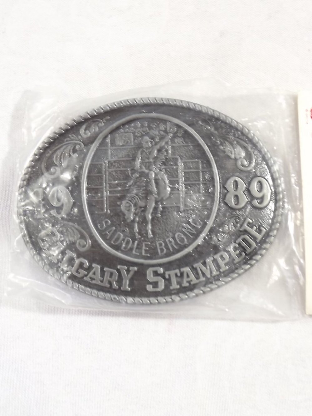 Calgary Stampede Belt Buckle Saddle Bronc 1989